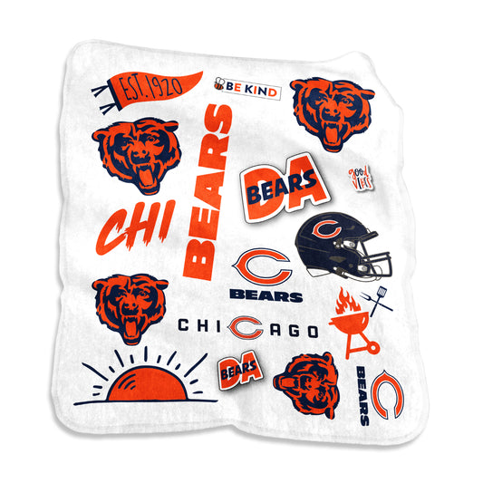 Chicago Bears Native Raschel Throw