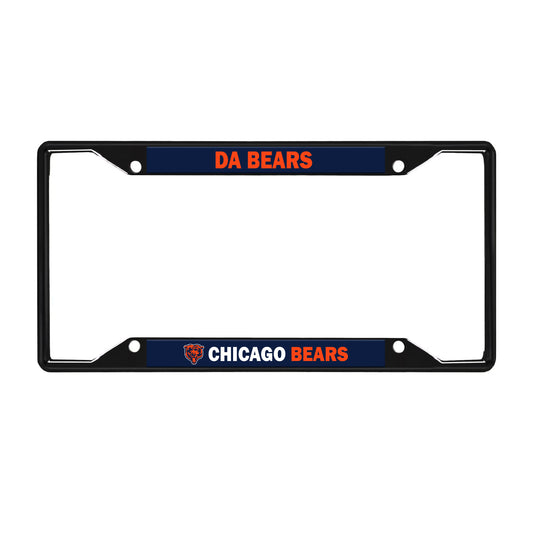 Chicago Bears License Black Trinity Plate Frame