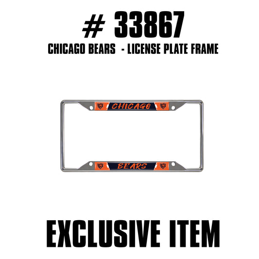 TRINITY NFL - Chicago Bears Chrome License Plate Frame