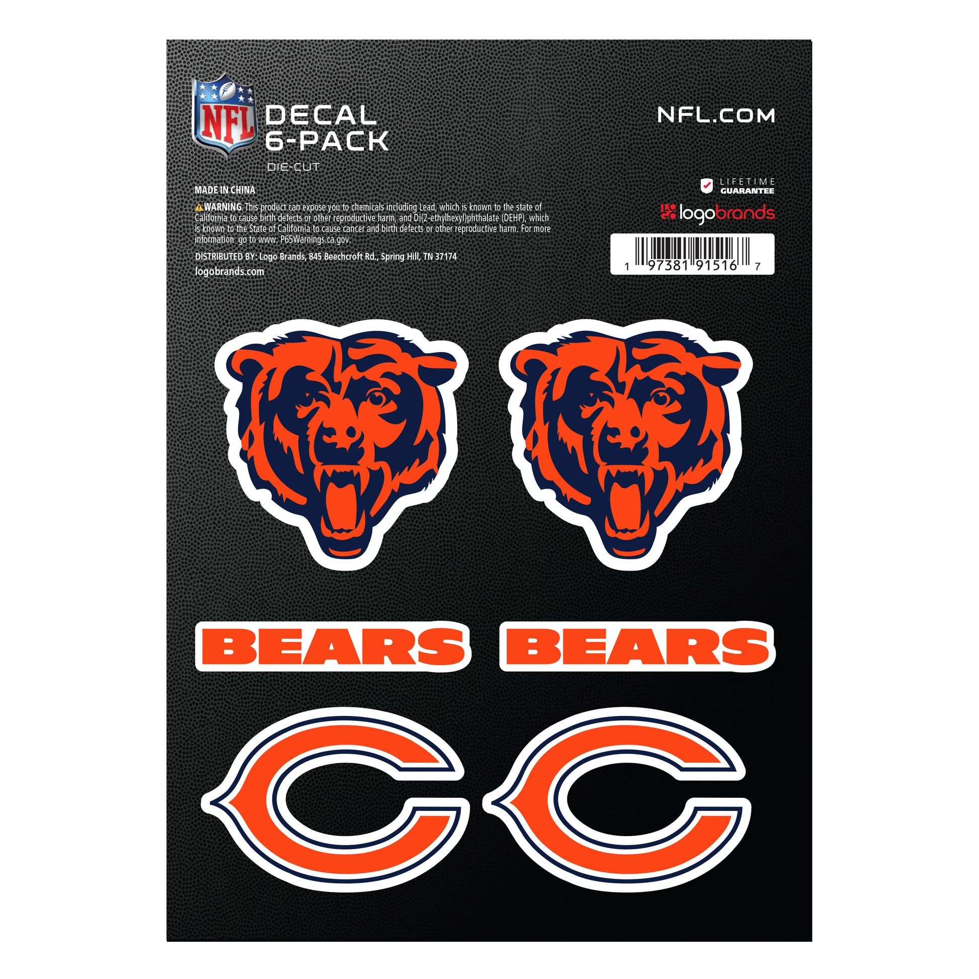 NFL - Chicago Bears DECAL6