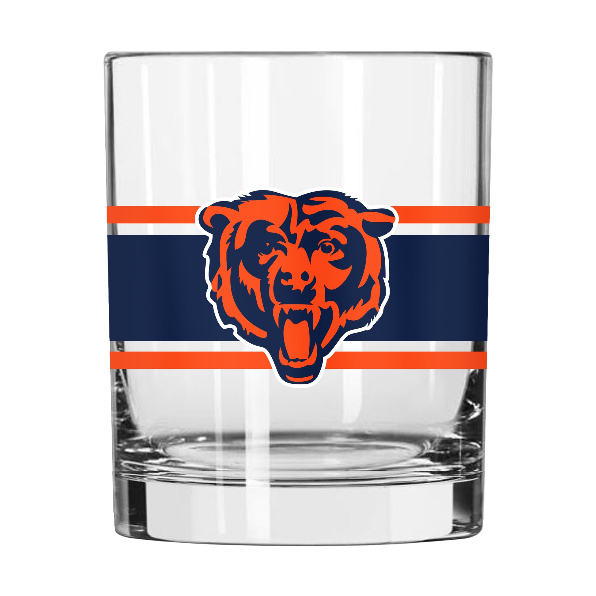 Chicago Bears 14oz Stripe Rocks Glass
