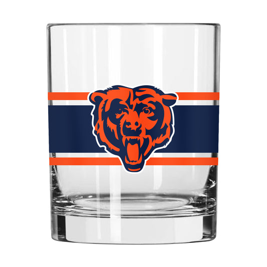 Chicago Bears 14oz Stripe Rocks Glass