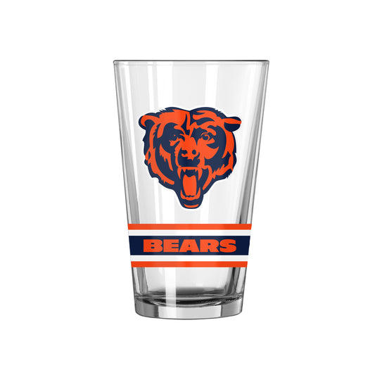 Chicago Bears 16oz Gameday Stripe Pint Glass