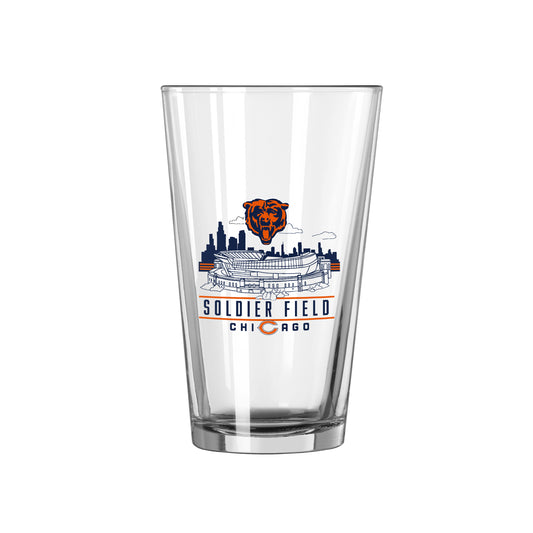 Chicago Bears Soldier Field 16oz Pint Glass