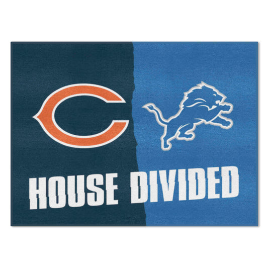 NFL House Divided Mat - Bears / Lions