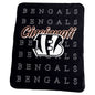 Cincinnati Bengals Classic Repeating Team Name Fleece Throw