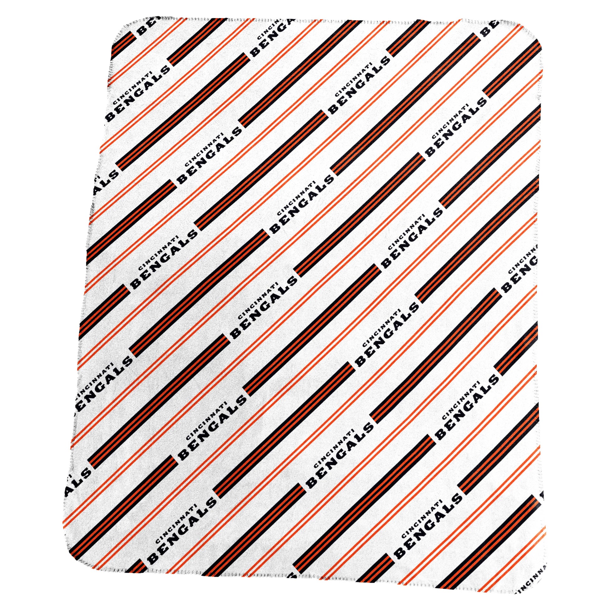 Cincinnati Bengals Classic Vertical Stripe Fleece Throw