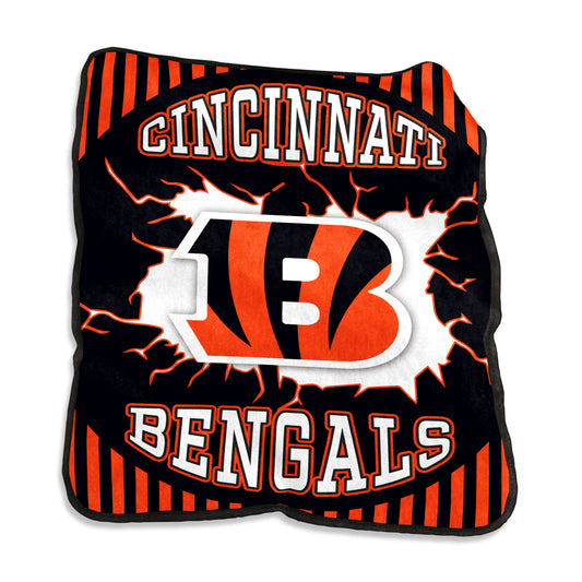 Cincinnati Bengals Lightning Raschel Throw