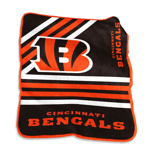 Cincinnati Bengals 60x80 Raschel Blanket