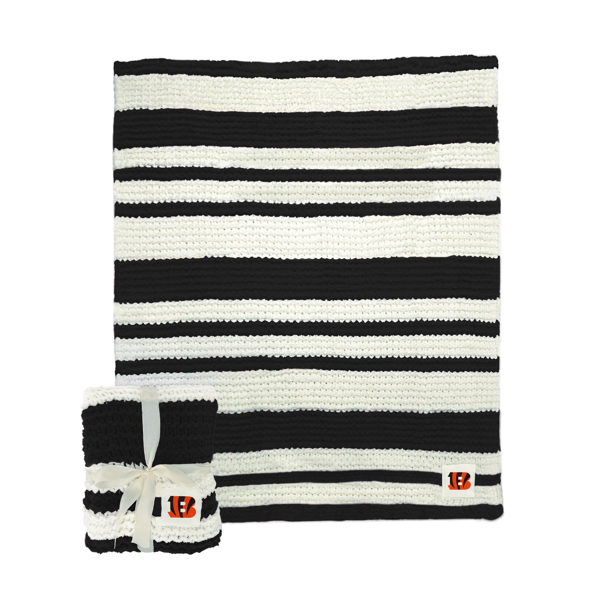 Cincinnati Bengals Cable Knit Throw 50x60