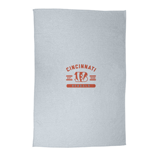 Cincinnati Bengals Athletic Gray Sublimated Sweatshirt Blanket