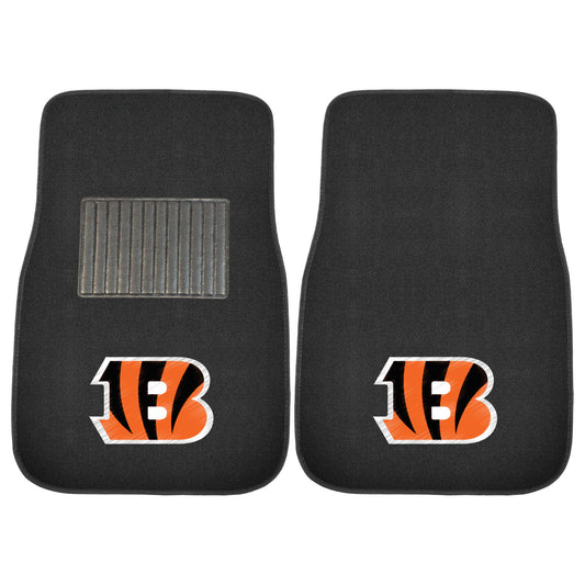 NFL - Cincinnati Bengals 2-pc Embroidered Car Mat Set