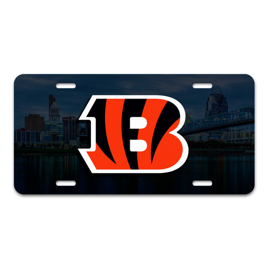 Cincinnati Bengals Flat Metal License Plate