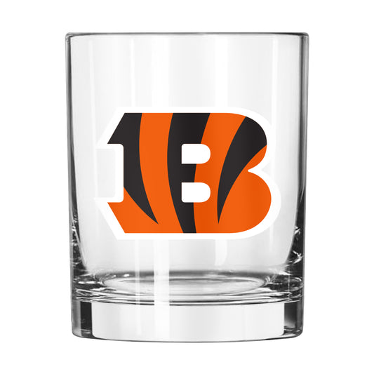 Cincinnati Bengals 14oz Satin Etch Rocks Glass