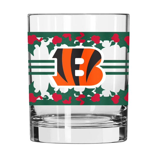 Cincinnati Bengals 14oz Holiday Rocks Glass