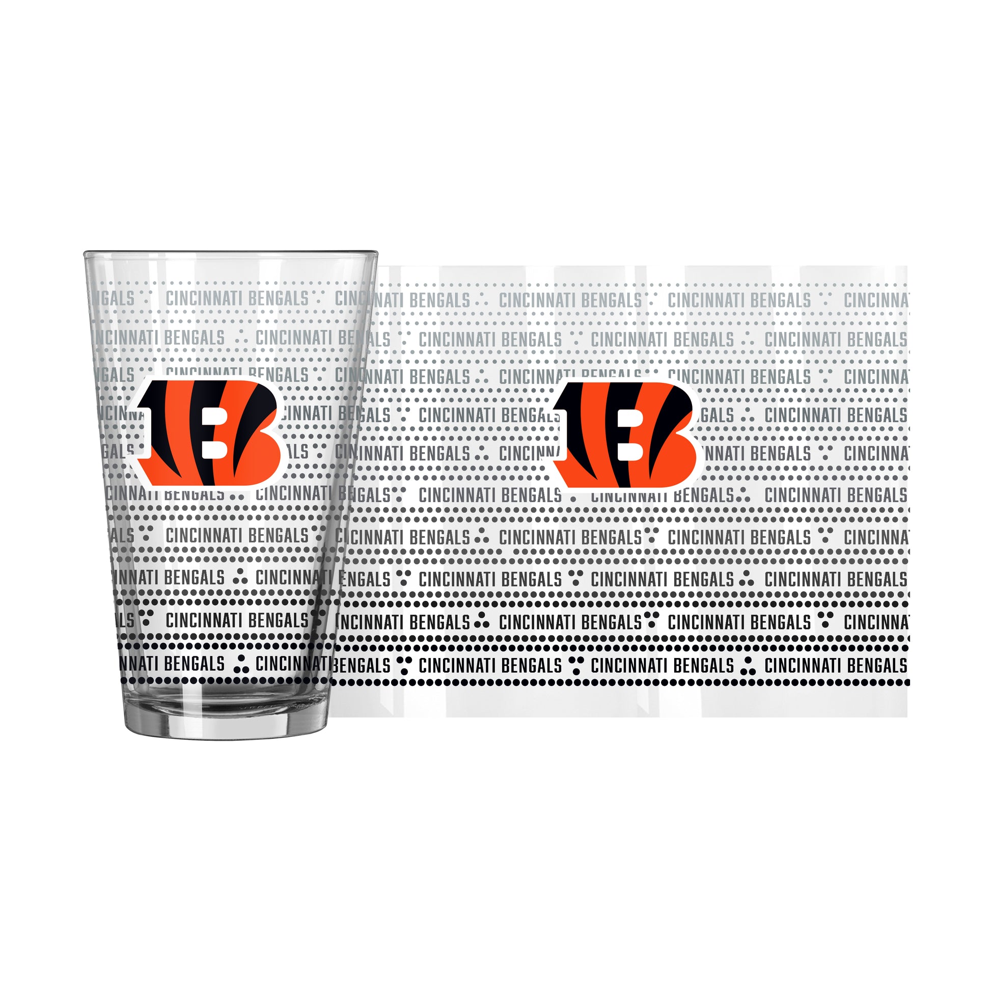 Cincinnati Bengals 16oz Chant Fade Pint Glass