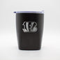 Cincinnati Bengals 10oz Etch Black Powder Coat Rocks Tumbler
