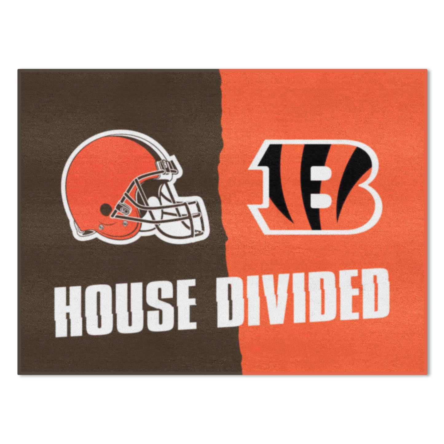 NFL House Divided Mat - Bengals / Browns