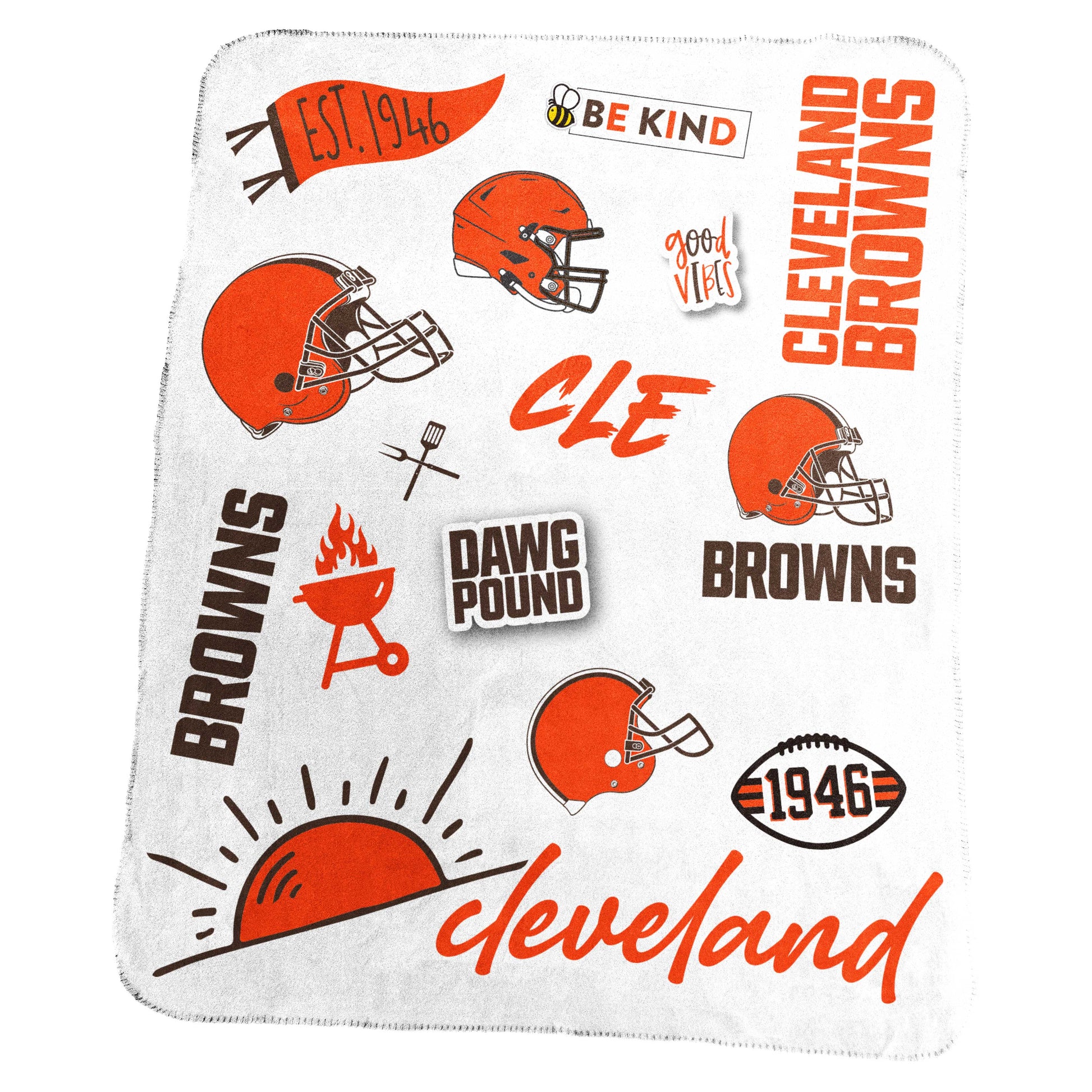 Cleveland Browns Classic Native Fleece Throw
