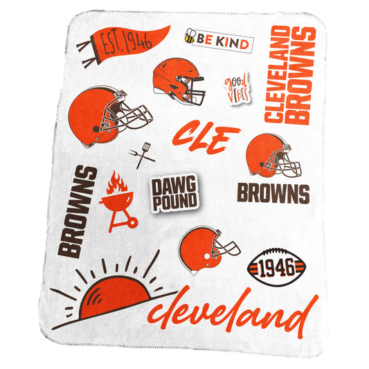Cleveland Browns Classic Native Fleece Throw