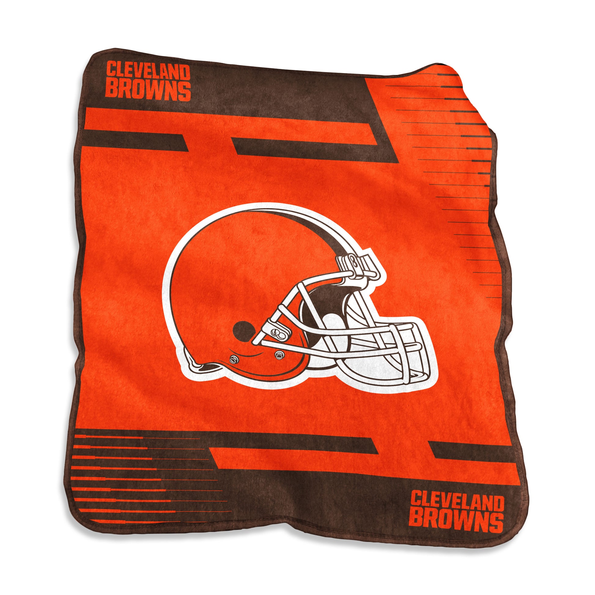 Cleveland Browns Raschel Double Stripe Throw