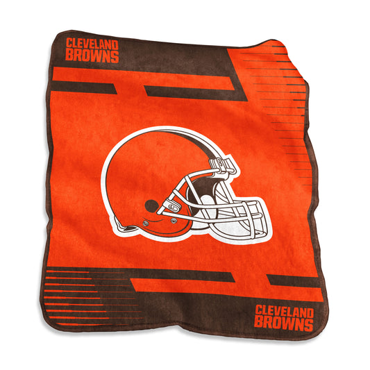 Cleveland Browns Raschel Double Stripe Throw