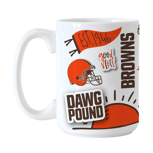 Cleveland Browns 15oz Native Sublimated Mug