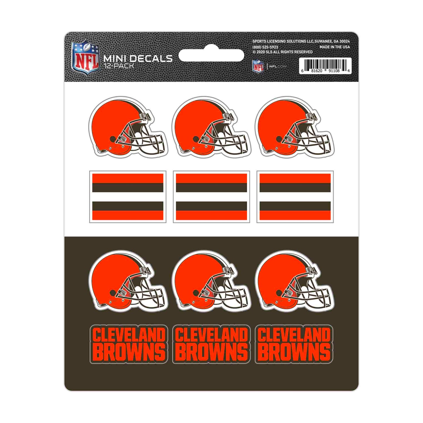 NFL - Cleveland Browns Mini Decal 12-pk