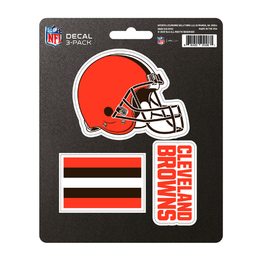 NFL - Cleveland Browns Decal 3-pk