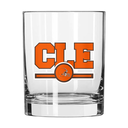 Cleveland Browns 14oz Letterman Rocks Glass