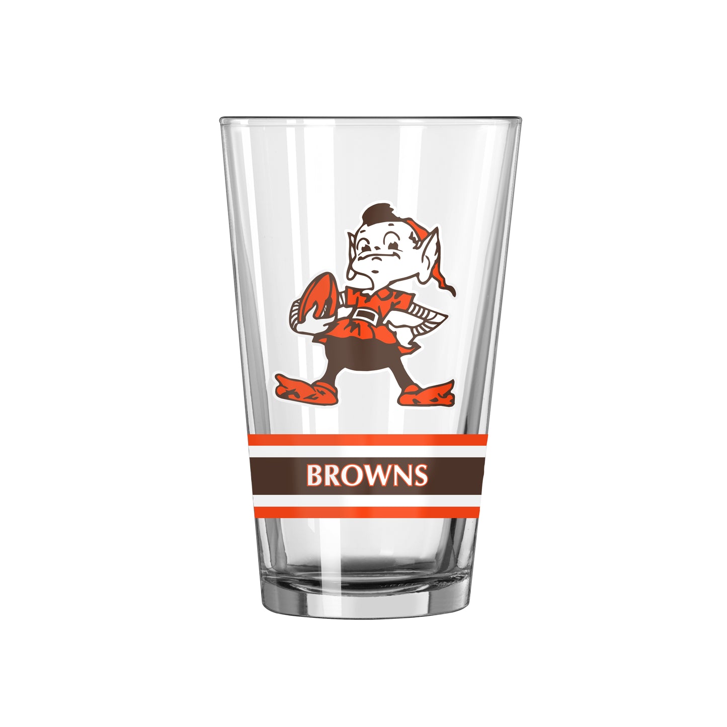 Cleveland Browns Vintage 16oz Gameday Stripe Pint Glass