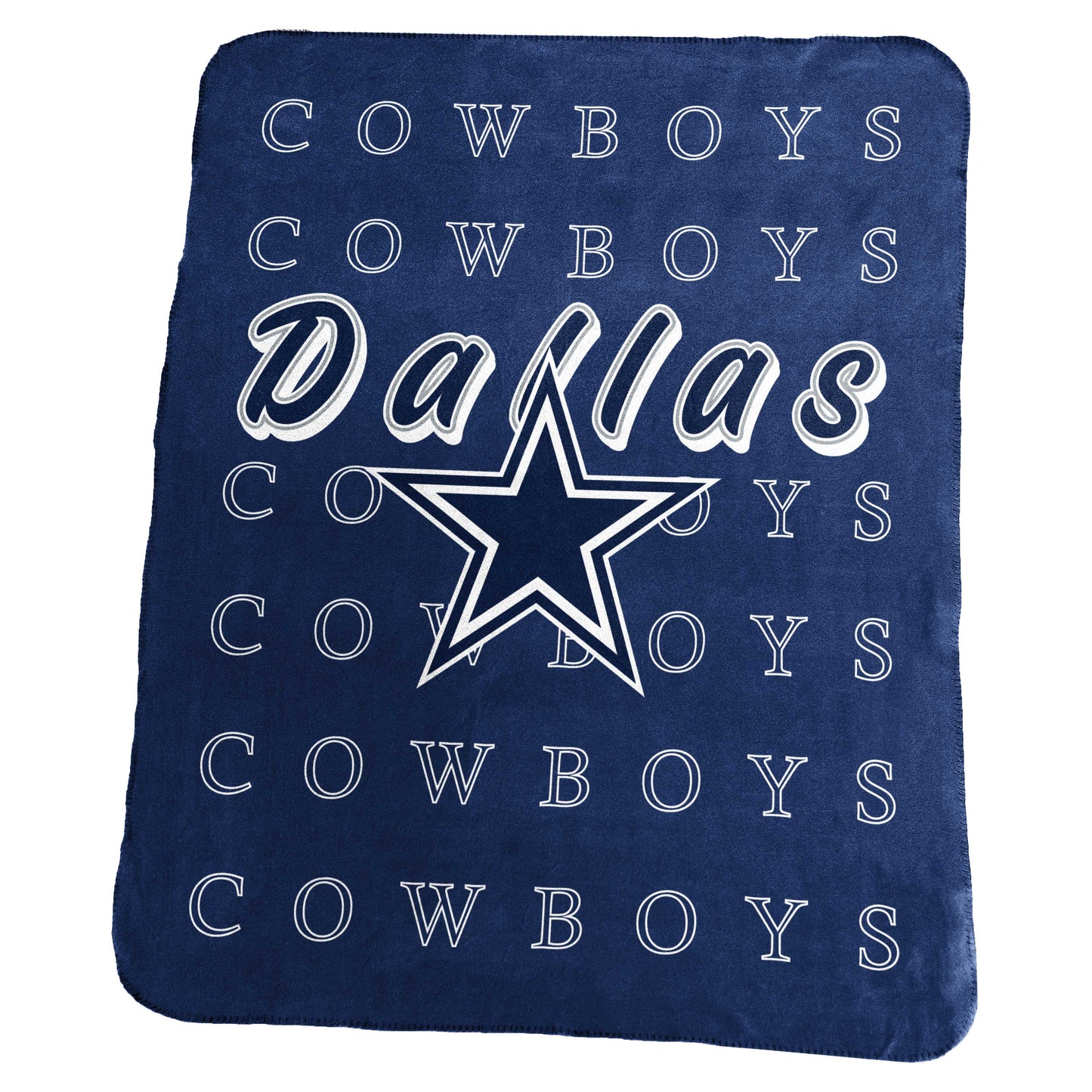 Dallas Cowboys Classic Repeating Team Name Fleece Throw