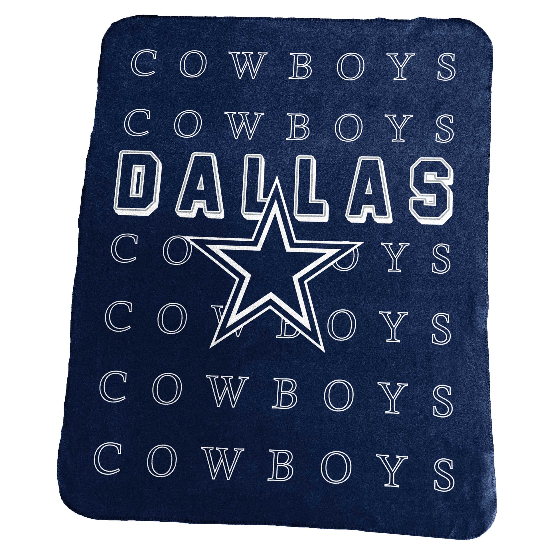 Dallas Cowboys Alternate Classic Repeating Team Name Fleece Throw