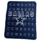 Dallas Cowboys Alternate Classic Repeating Team Name Fleece Throw