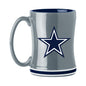 Dallas Cowboys White 14oz Relief Mug