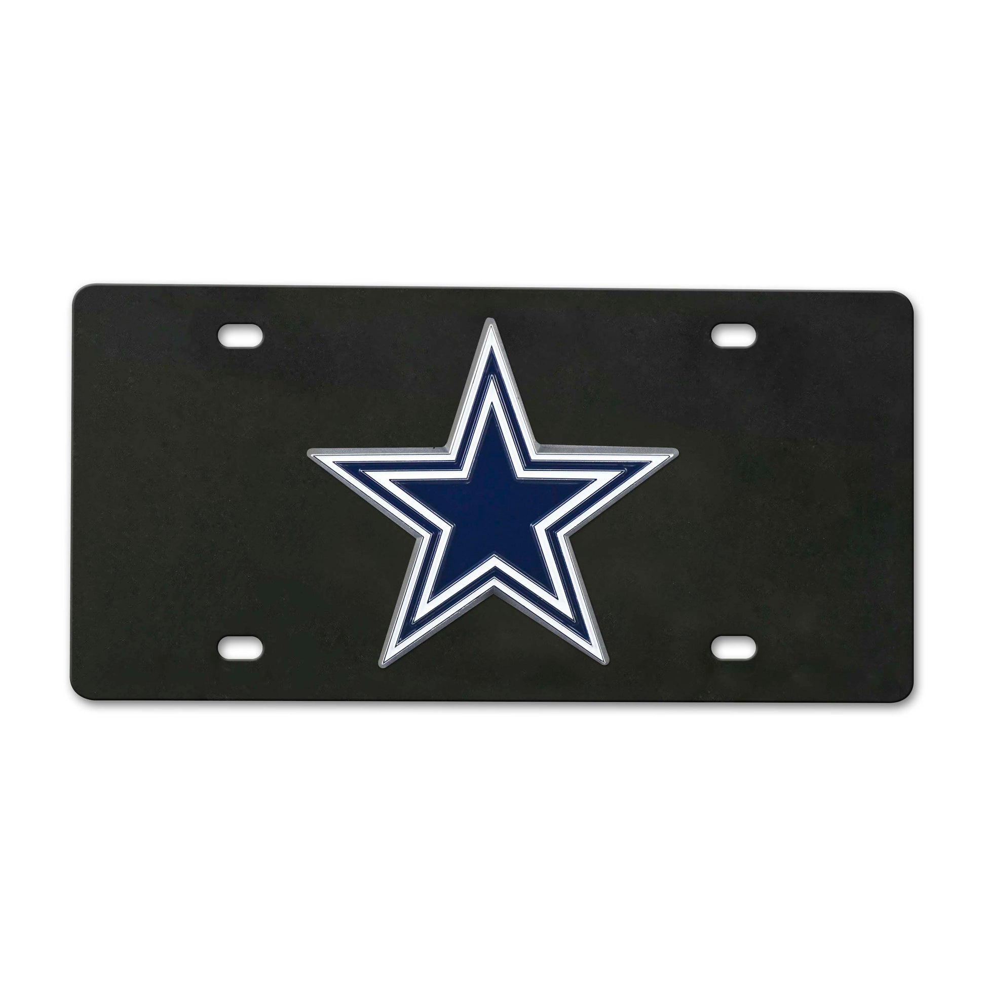 NFL - Dallas Cowboys Black Diecast License Plate