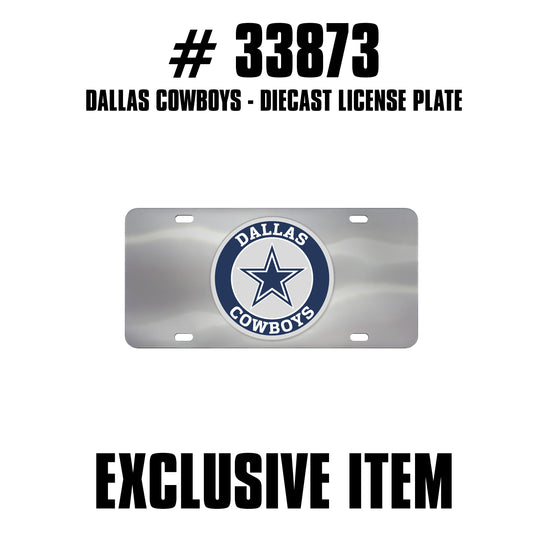 TRINITY NFL - Dallas Cowboys Chrome Diecast License Plate
