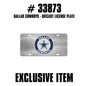TRINITY NFL - Dallas Cowboys Chrome Diecast License Plate
