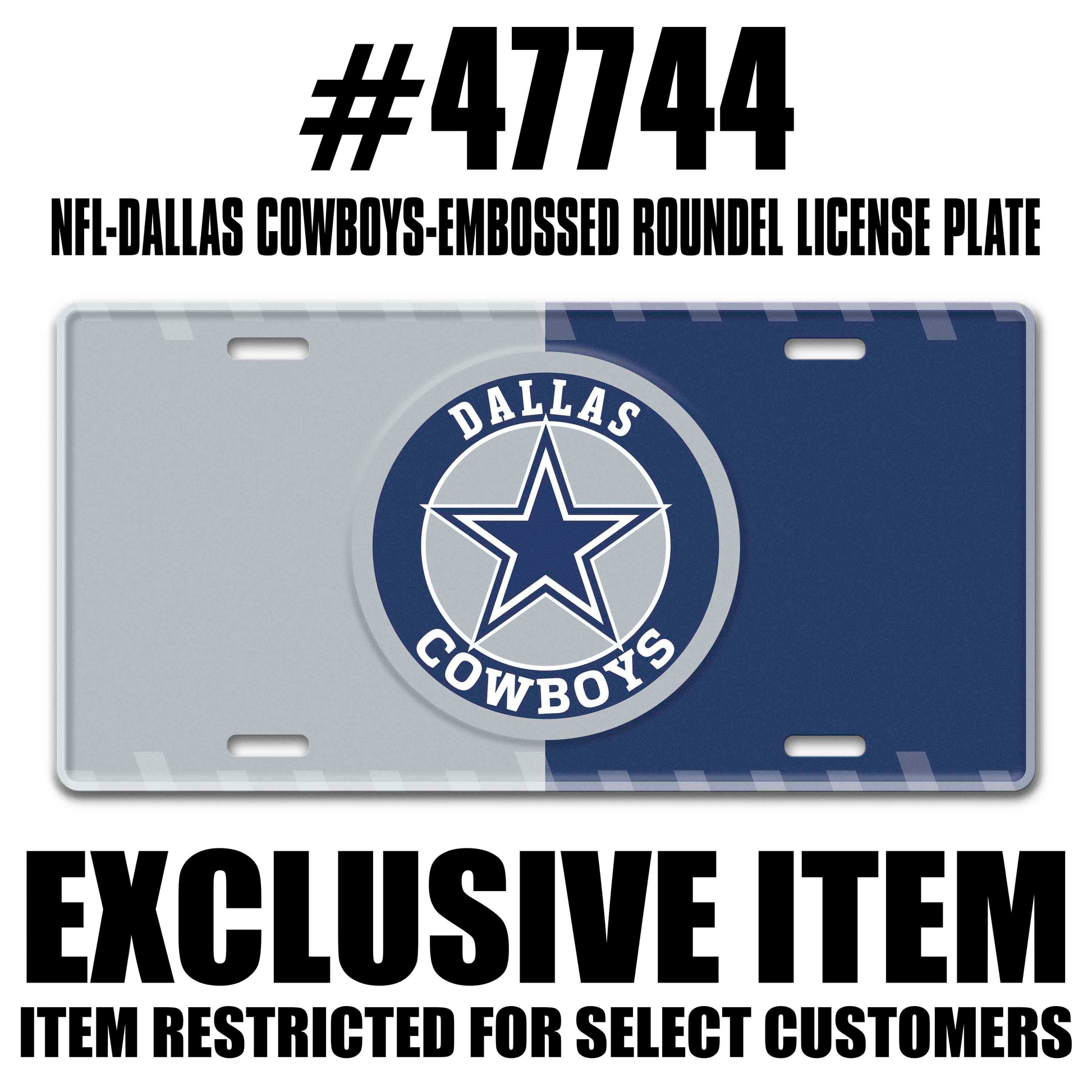 NFL - Dallas Cowboys Embossed Roundel License Plate