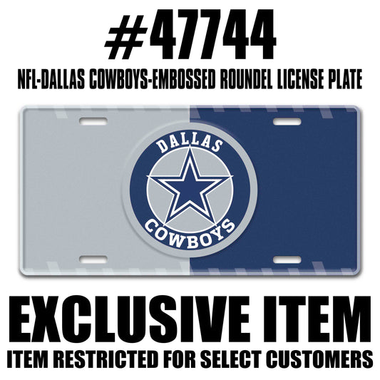 NFL - Dallas Cowboys Embossed Roundel License Plate