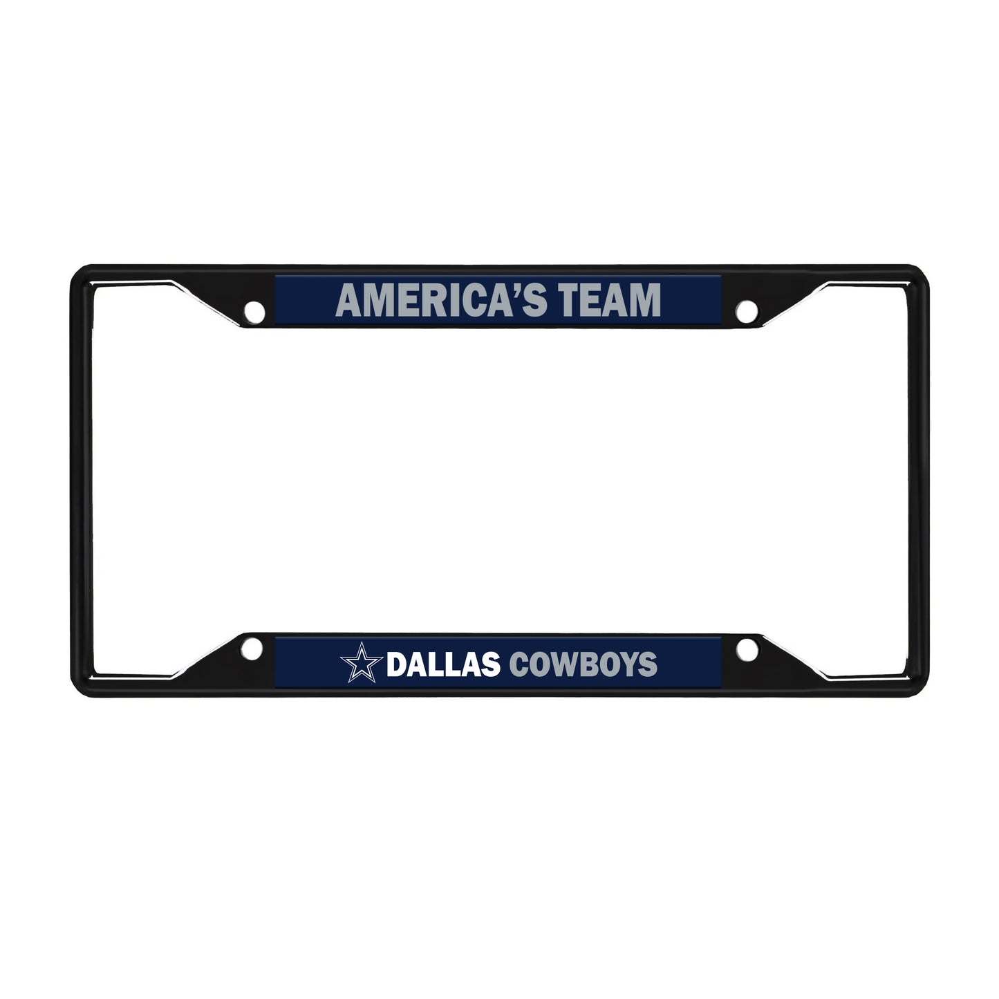 Dallas Cowboys License Black Trinity Plate Frame