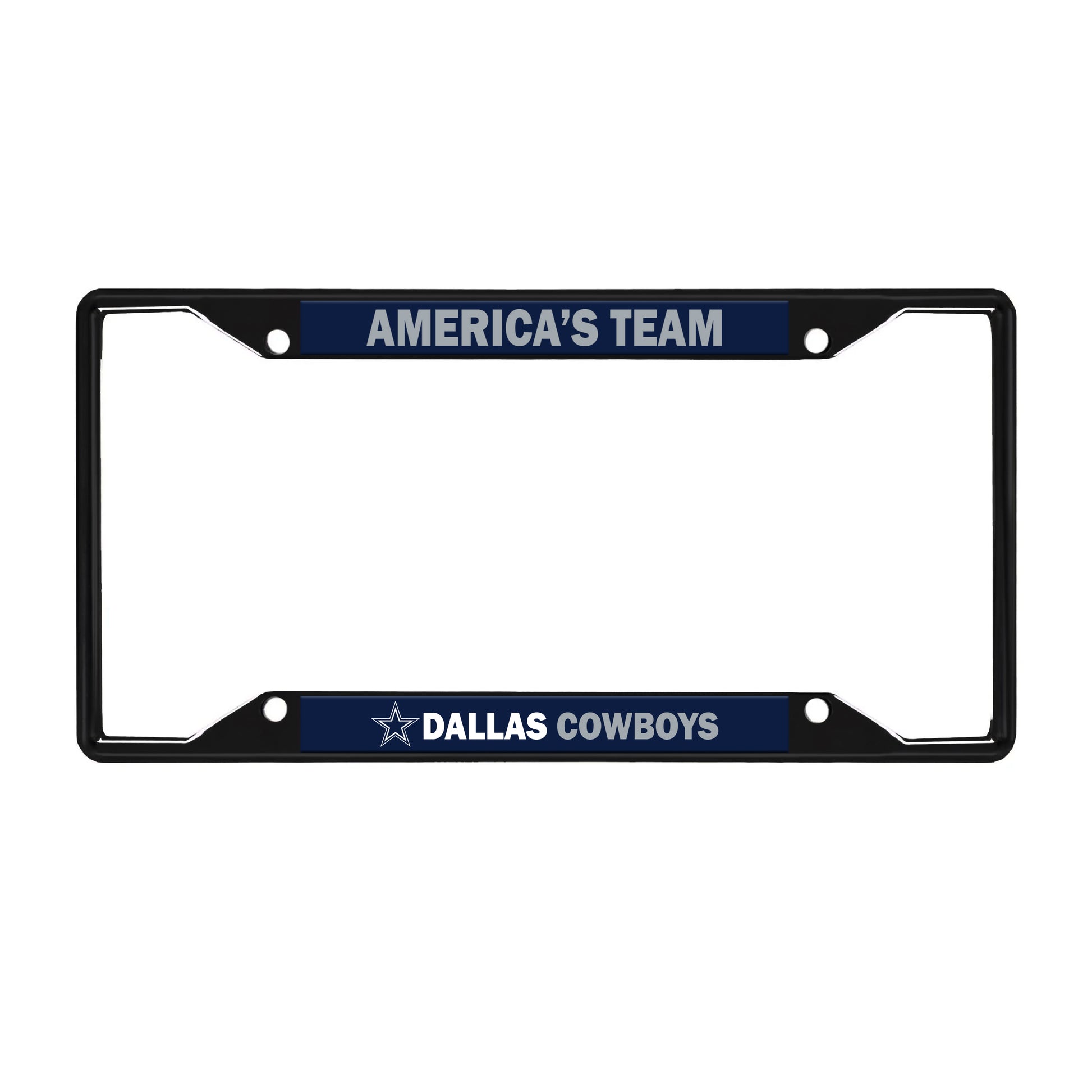 Dallas Cowboys License Black Trinity Plate Frame