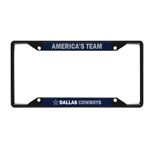 Dallas Cowboys License Black Trinity Plate Frame