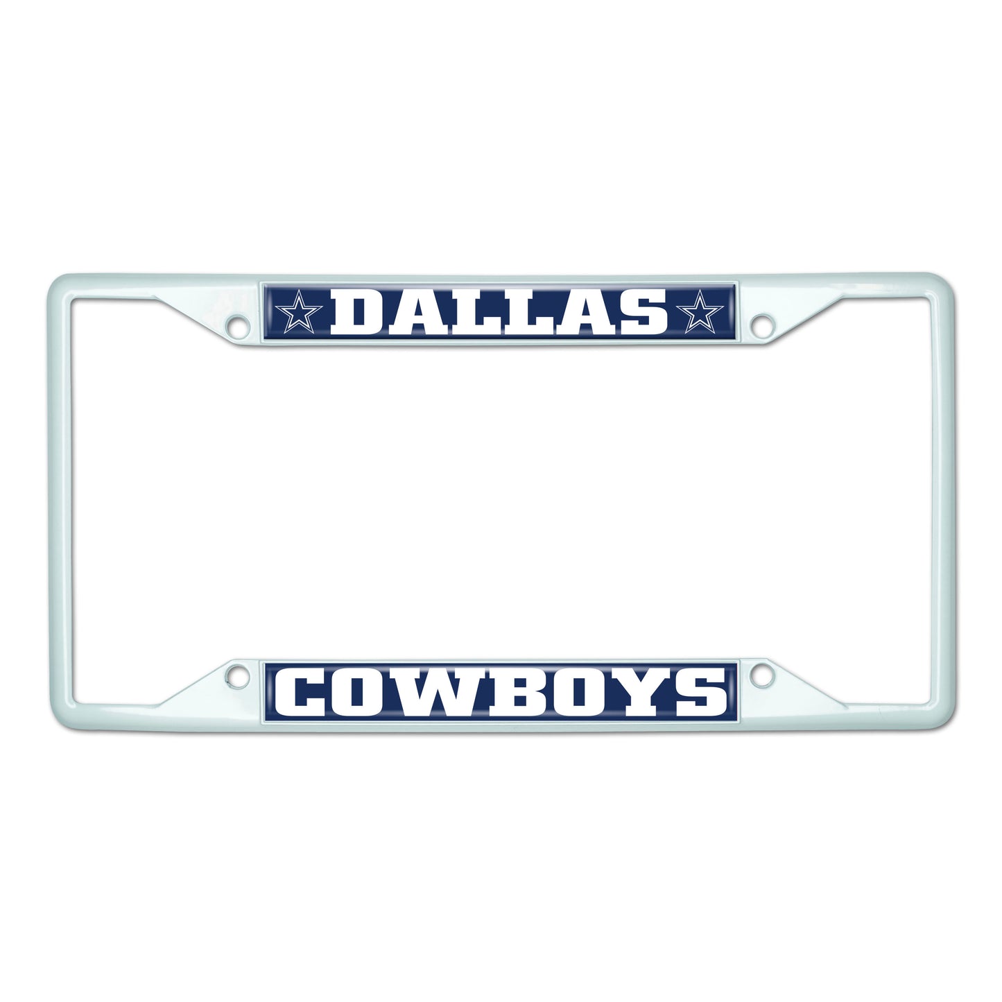 NFL - Dallas Cowboys-White License Plate Frame
