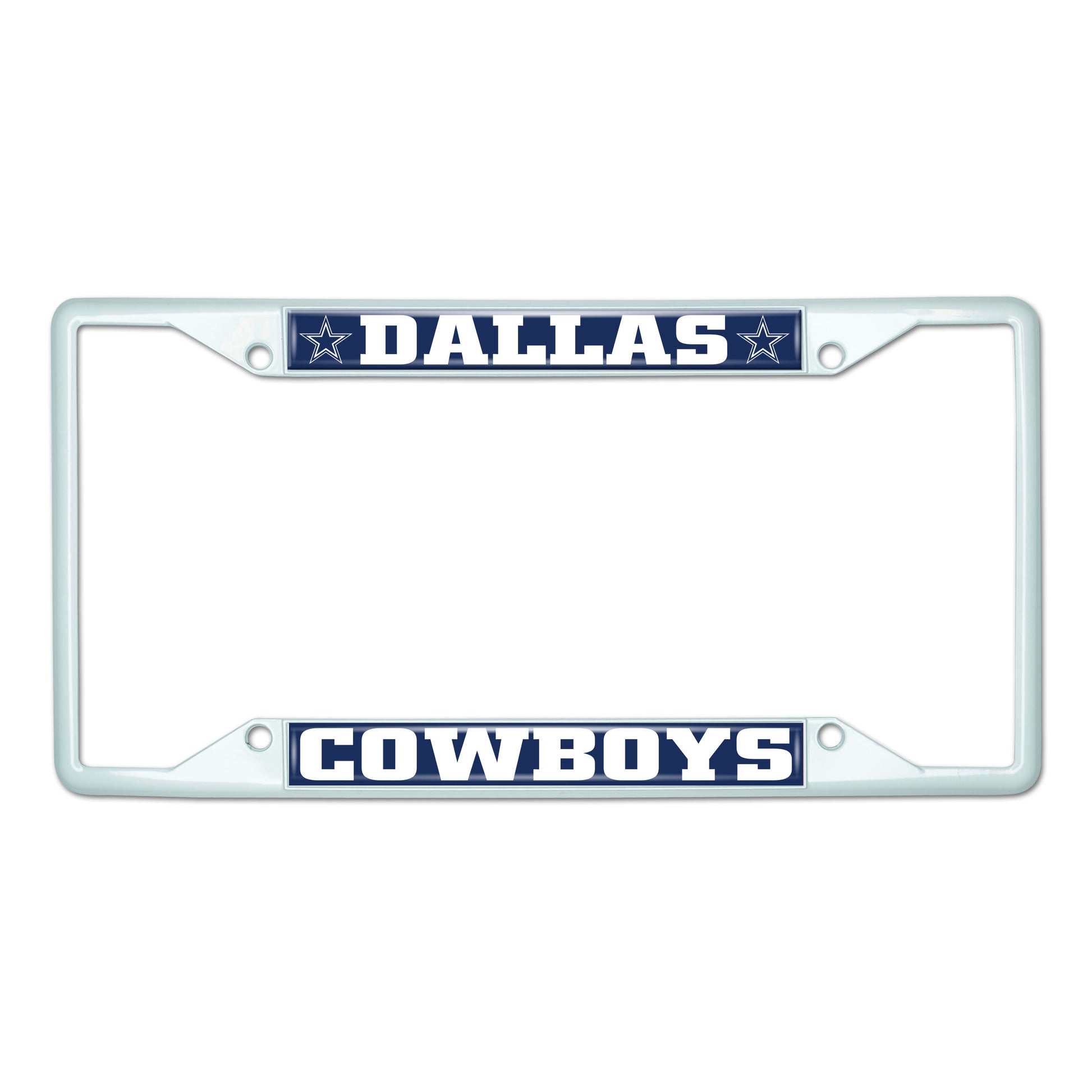 NFL - Dallas Cowboys-White License Plate Frame