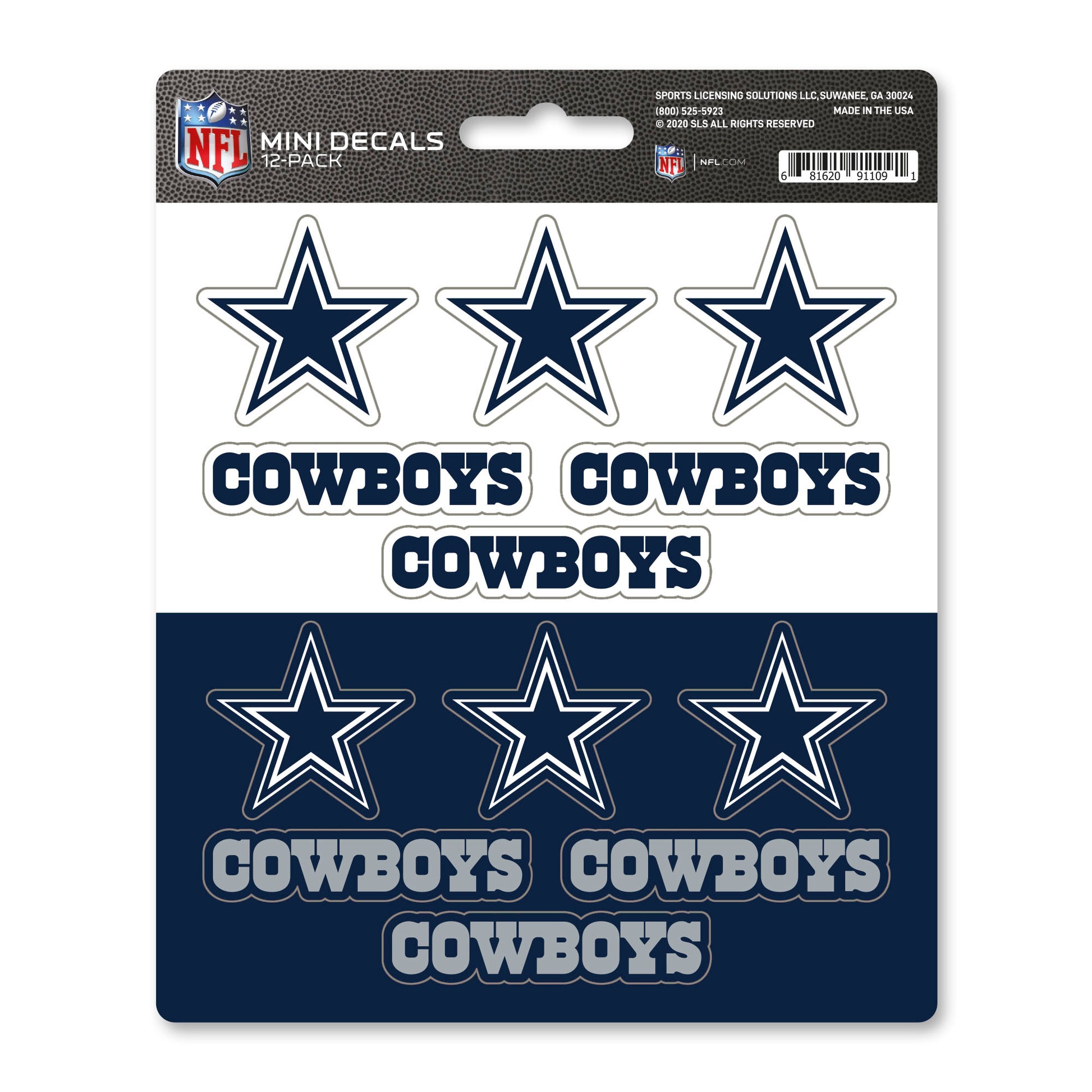 NFL - Dallas Cowboys Mini Decal 12-pk