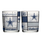 Dallas Cowboys 12oz Quilted Stained Rocks Glass 2 Pck