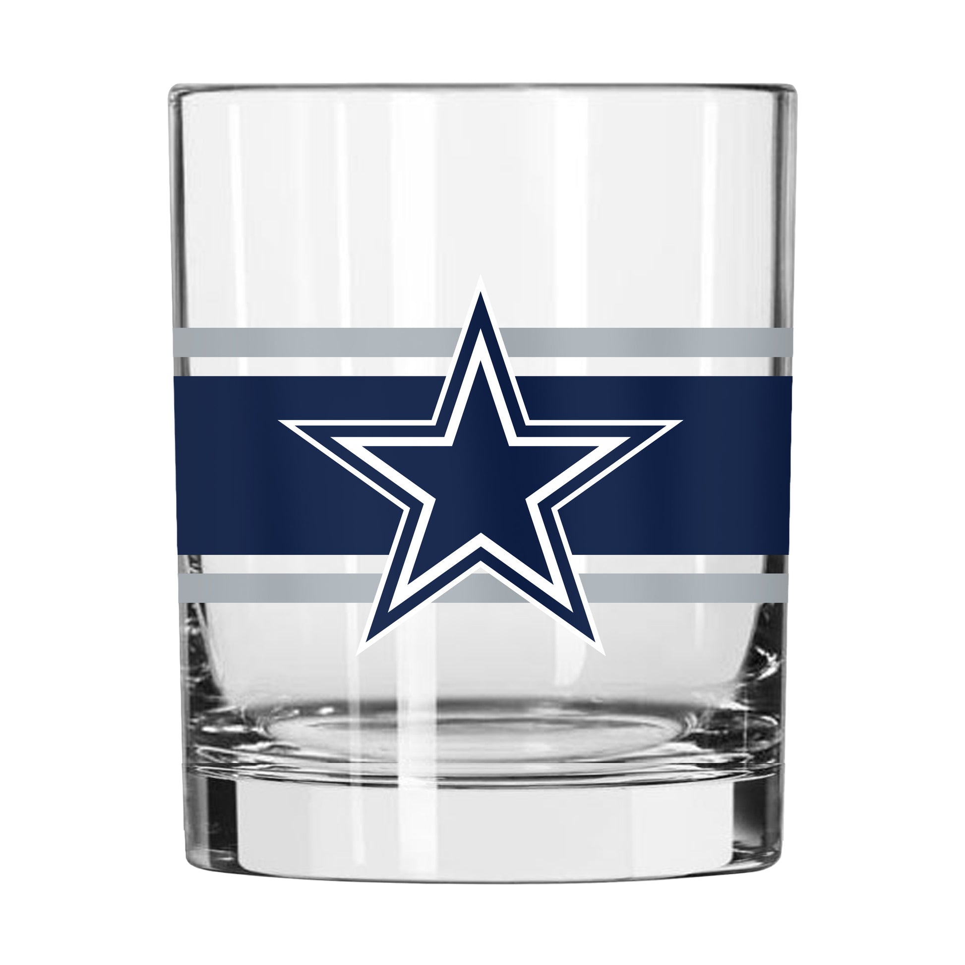 Dallas Cowboys 14oz Stripe Rocks Glass