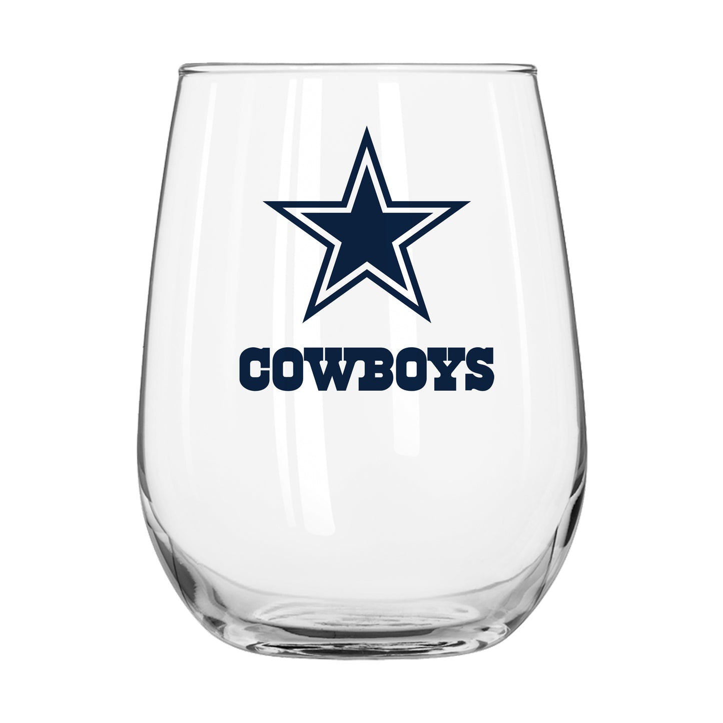 Dallas Cowboys 16oz Satin Etch Glass Curved Beverage