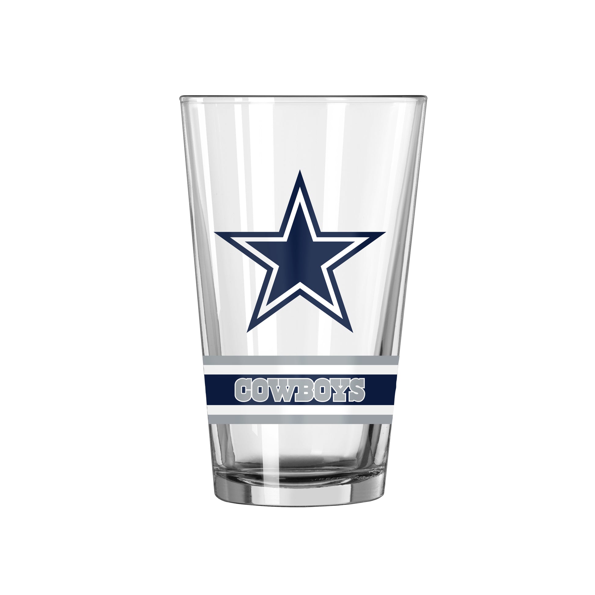 Dallas Cowboys 16oz Gameday Stripe Pint Glass